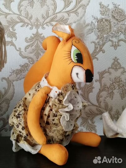 Игрушка ручная работа Белка 27 см