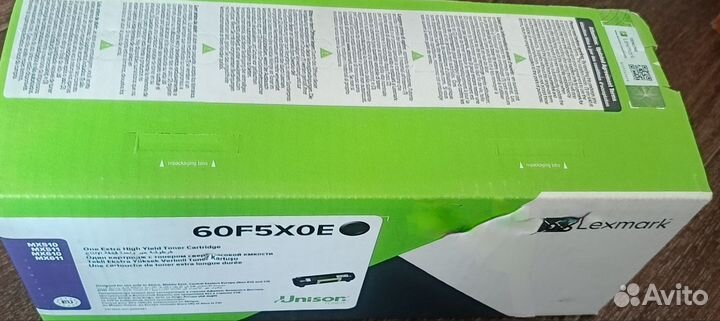 Картридж 60f5xoe Lexmark