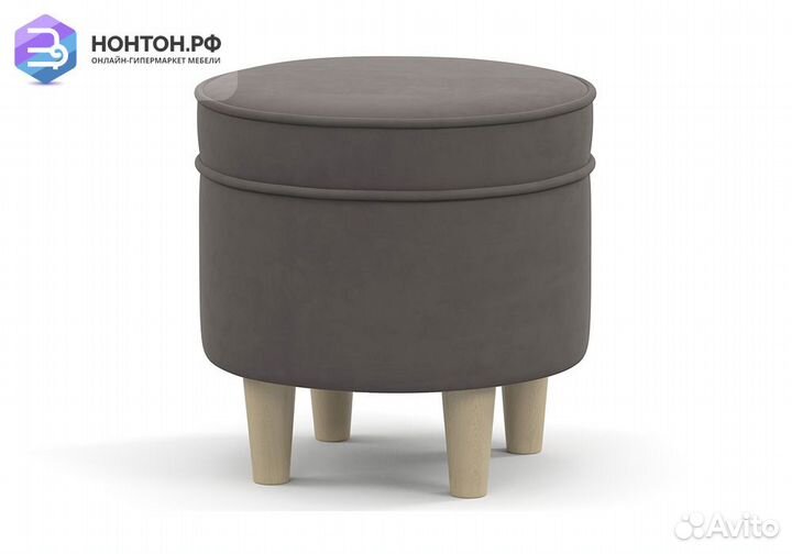 Пуф Лора серо-коричневый