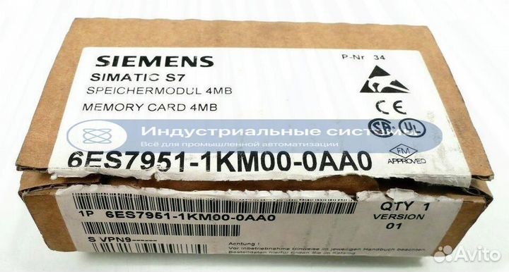 Модуль памяти Siemens 6ES7951-1KM00-0AA0