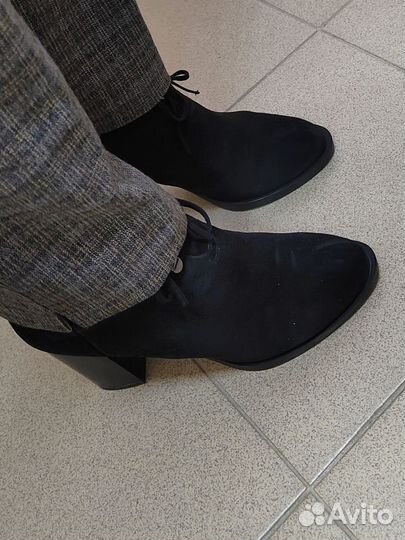 Ботинки,37, 38р,нат.замша