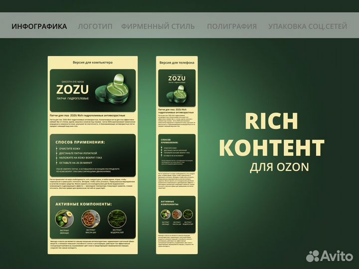 Инфографика Дизайн карточек товара для маркетплейс