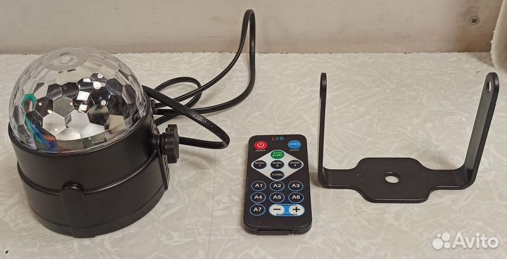 Светодиодный LED диско шар. RGB светильник с диста