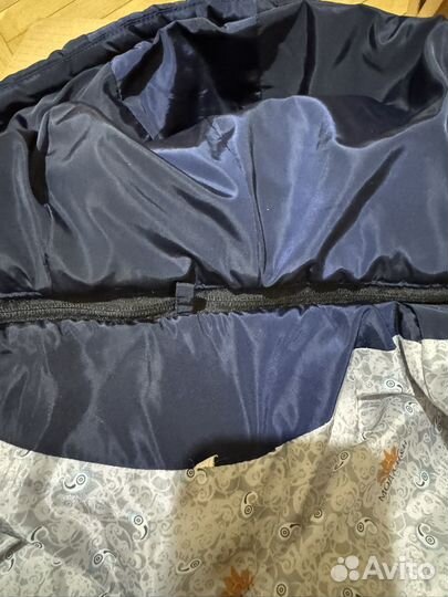 Куртка зимняя женская 56 размер, синяя, бу