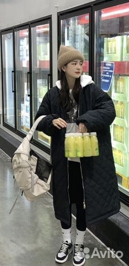 Парка, бомбер удлиненный