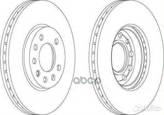 Диск тормозной передний opel astra H, meriva A