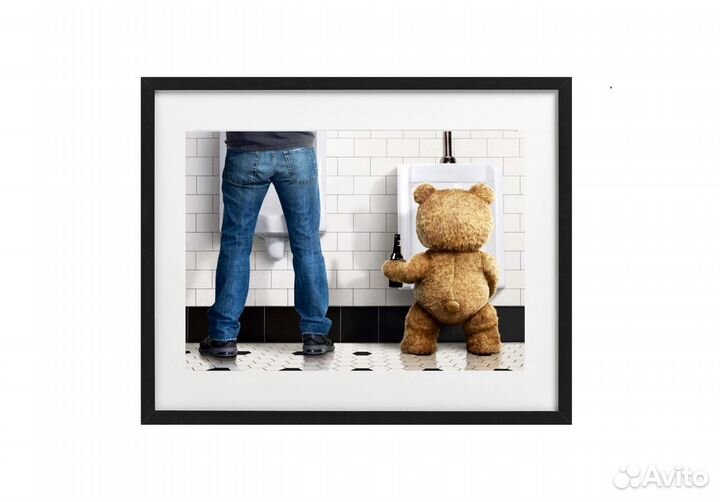 Декорация / постер в ванную комнату в раме