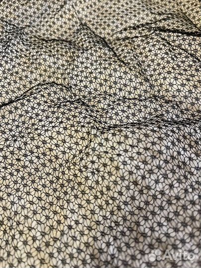 Черная сетка отрез ткани