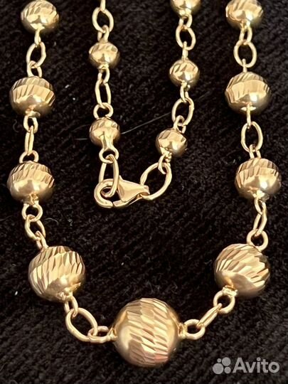 Золотая цепь с шариками