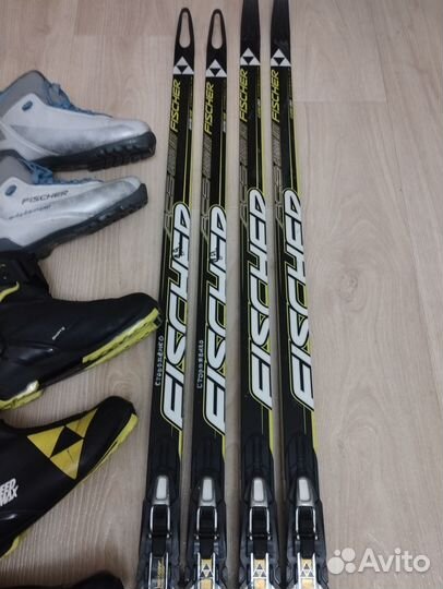 Беговые лыжи 177 187 Fischer Carbonlite Ботинки 37