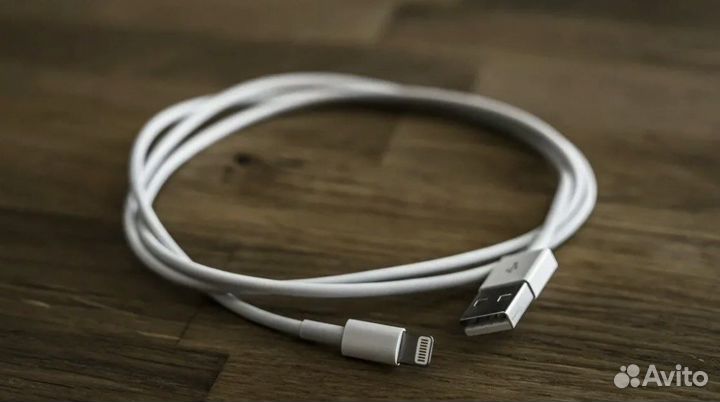 Кабель Apple USB lightning, 1м, белый