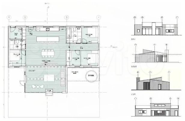 Коттедж 130 м² на участке 10 сот.