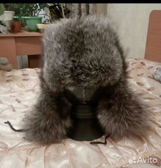 Шапка-ушанка из чернобурки