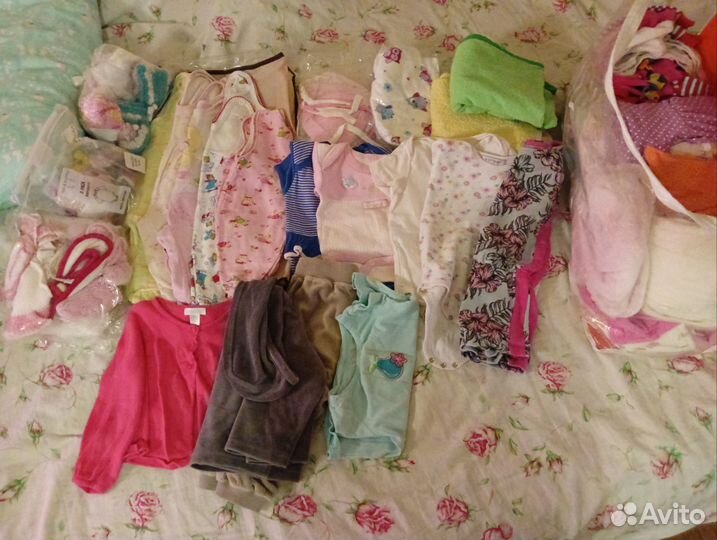 Вещи пакетом на девочку от 0 до 7мес