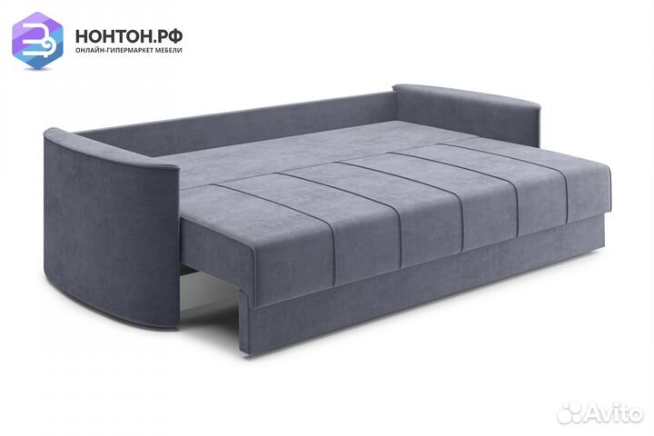 Диван еврокнижка Колибри 3-х местный темно-серый