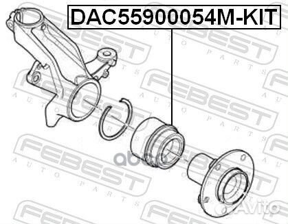 Подшипник ступицы колеса febest DAC55900054mkit