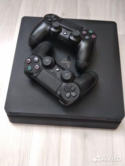 PS4 Slim 500гб (2 джоя, 50 игр, Гарантия, Обмен)