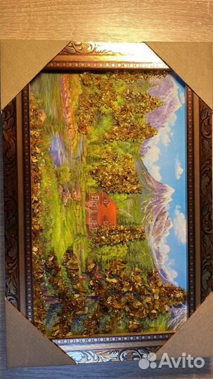 Картина из уральских самоцветов