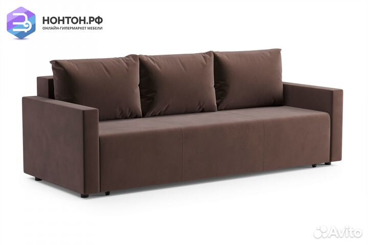 Диван еврокнижка Виена коричневый