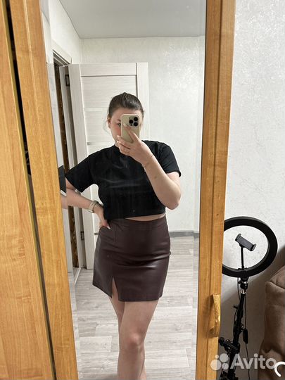 Кожаная юбка