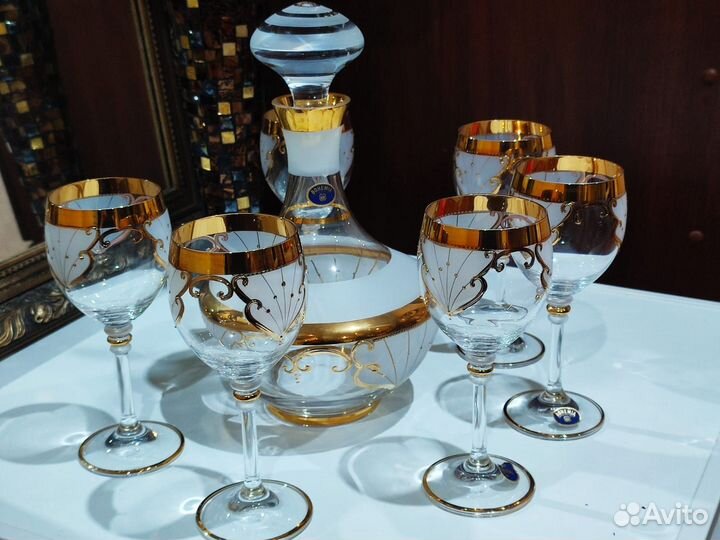 Набор графин с бокалами Богемия Чехия