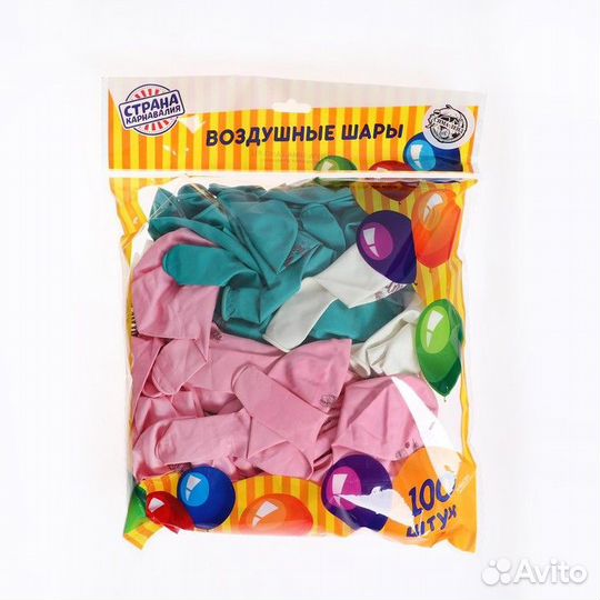 Шар воздушный 12' 'Счастья', набор 100 шт