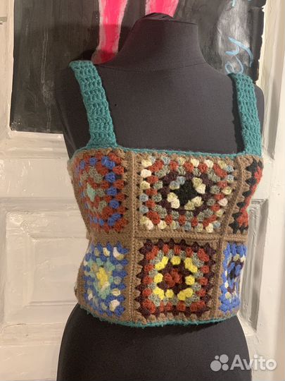 Вязаный топ ручная работа