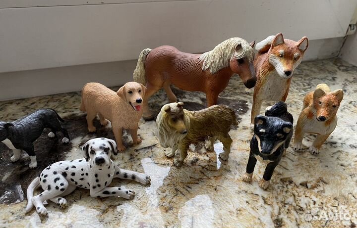 Фигурки собак schleich bullyland collecta