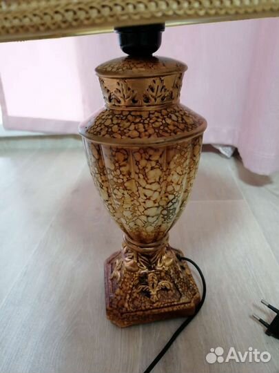 Лампа настольная с абажуром СССР