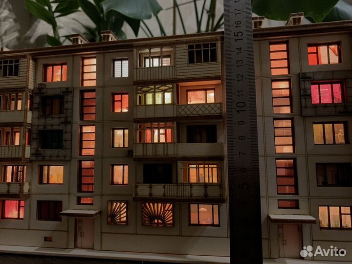 Набор для сборки Ночник панелька, Хрущевка DIY