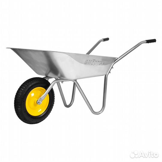 Тачка садовая, грузоподъемность 90 кг, оцинк. рама