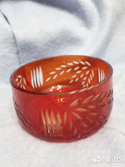 Посуда красное стекло СССР