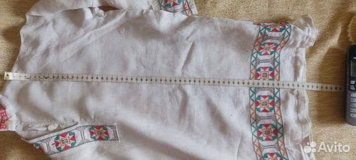 Рубашка старинная из домотканой ткани