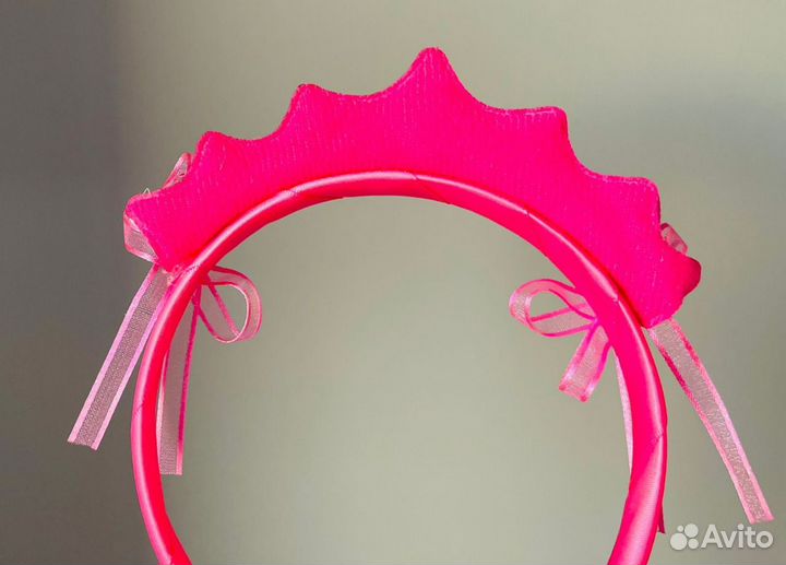 Новый ободок на девочку, цвет фуксия, ярко розовый