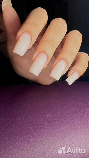 Маникюр наращивание укрепление гель-лак