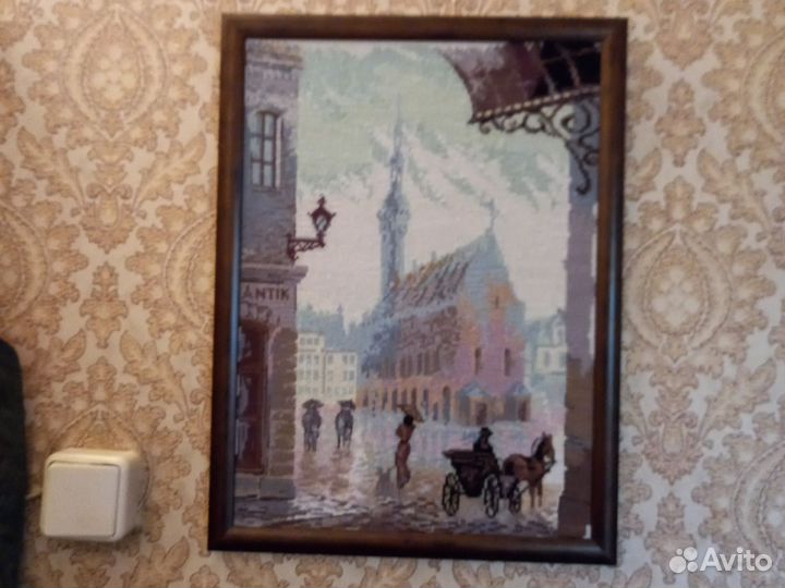 Картина вышитая крестом ручная работа