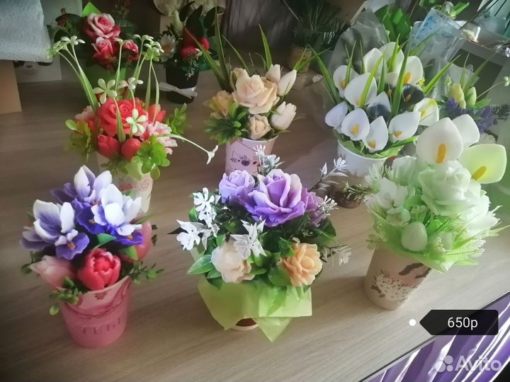 Мыльные букетики на 1 сентября