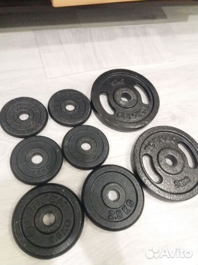 Штанга гриф с блинами