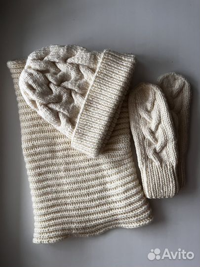 Комплект шапка, снуд, варяжки