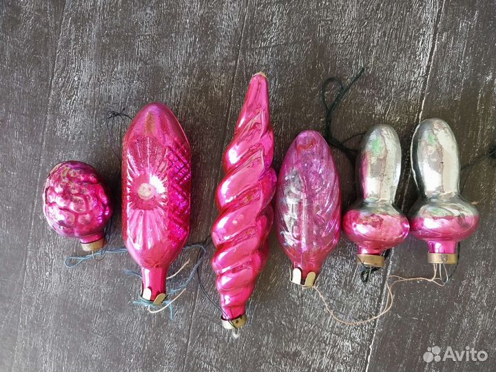 Елочные игрушки СССР картонаж стекло пенопласт