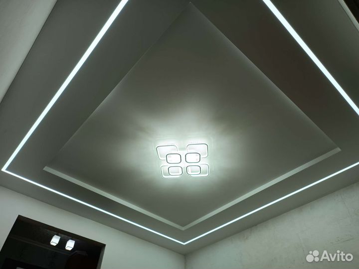 Натяжные потолки. Бесплатный замер. Установка