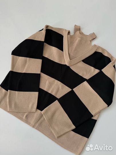 Вязаный костюм женский с брюками лапша