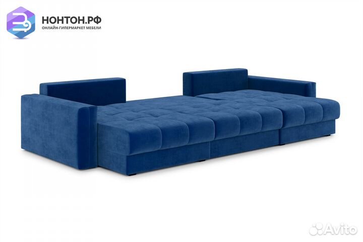 Диван п-образный тик-так Монарх М1О2 темно-синий