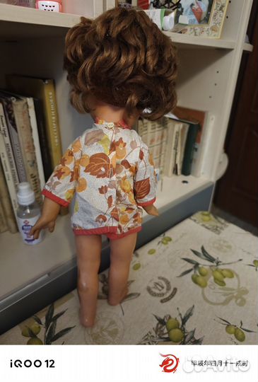 Кукла СССР большая 50-60х годов закрывает глаза