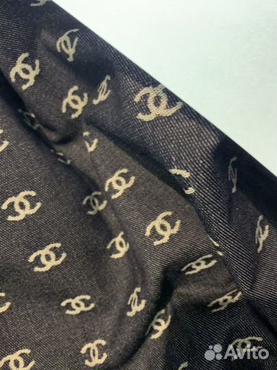 Ткань Италия джинс Chanel с лого