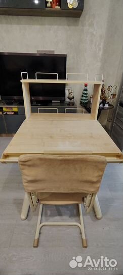 Растущая парта стол и стул деми