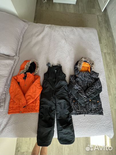 Костюм зимний 120-128, 2 куртки и брюки