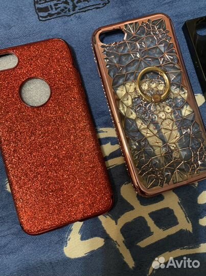 Чехол на iPhone 7, защитное стекло