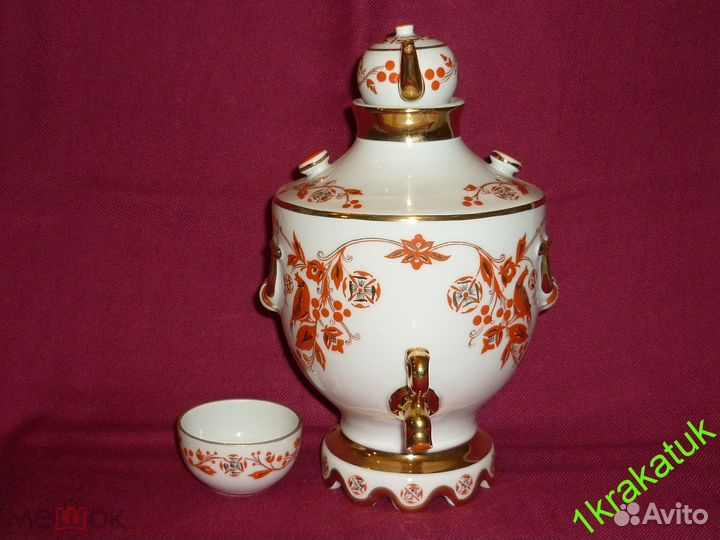 Штоф веселый самовар с чашкой. лфз криммер
