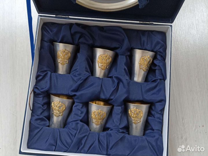 Подарочный набор рюмок из мельхиора